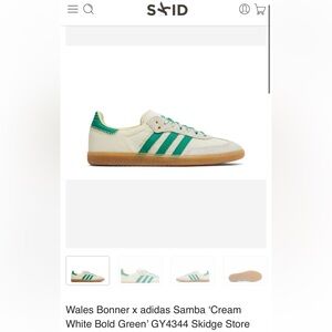 Wales Bonner x adidas Samba ‘Cream White Bold Green’ GY4344
